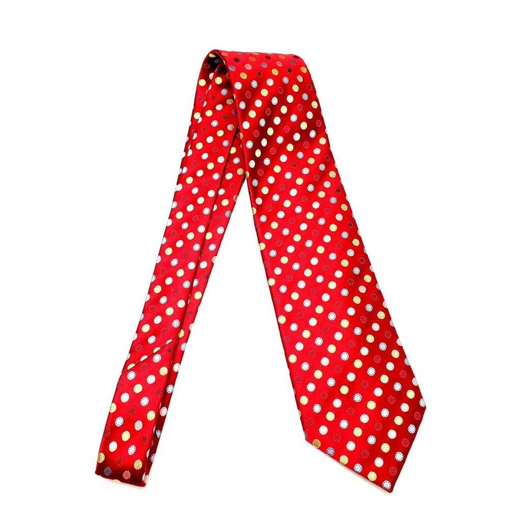 Bcbg Attitude BCBG Attitude Red Silk Tie Woven Po… - image 6