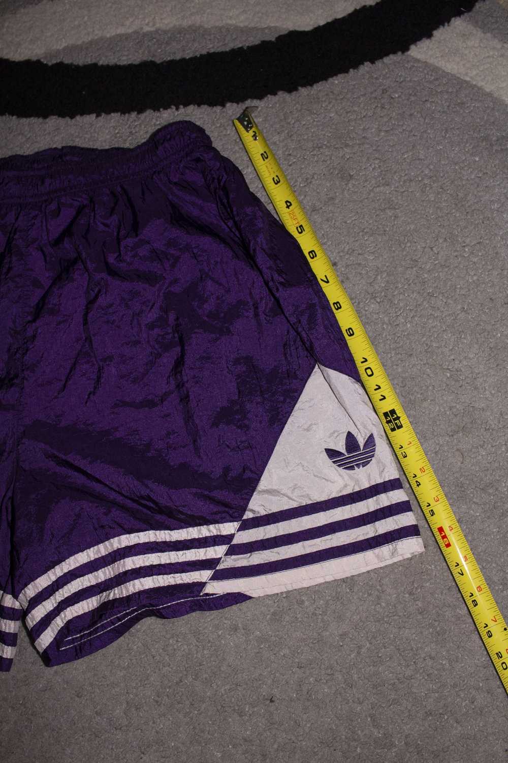 Adidas × Vintage 90s Adidas 3 Stripe Purple Shorts - image 3