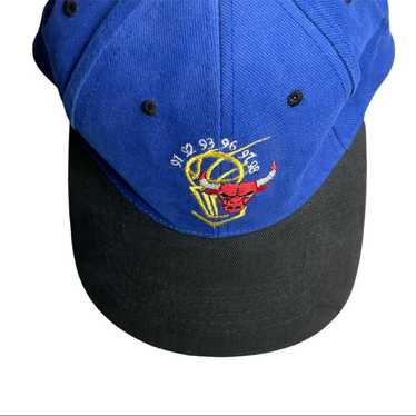 Vintage Vintage Chicago Bulls 3 Peat Rare Blue Cap - image 1