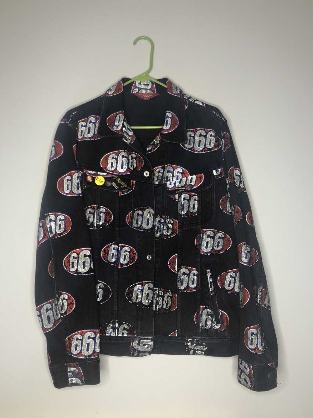 Supreme Supreme 666 Denim Jacket with Pins - image 1