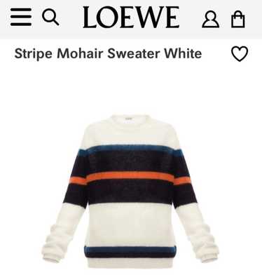 Loewe LOEWE Striped Mohair Wool Slouchy Sweater