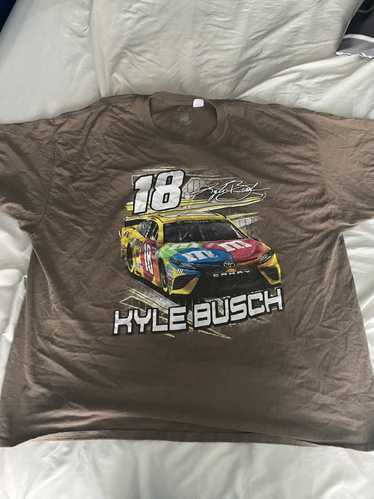 NASCAR Brown Vintage Racing Graphic Tee-Kyle Busch