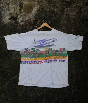 Vintage 90s Champ Kentucky Derby 122 Tee