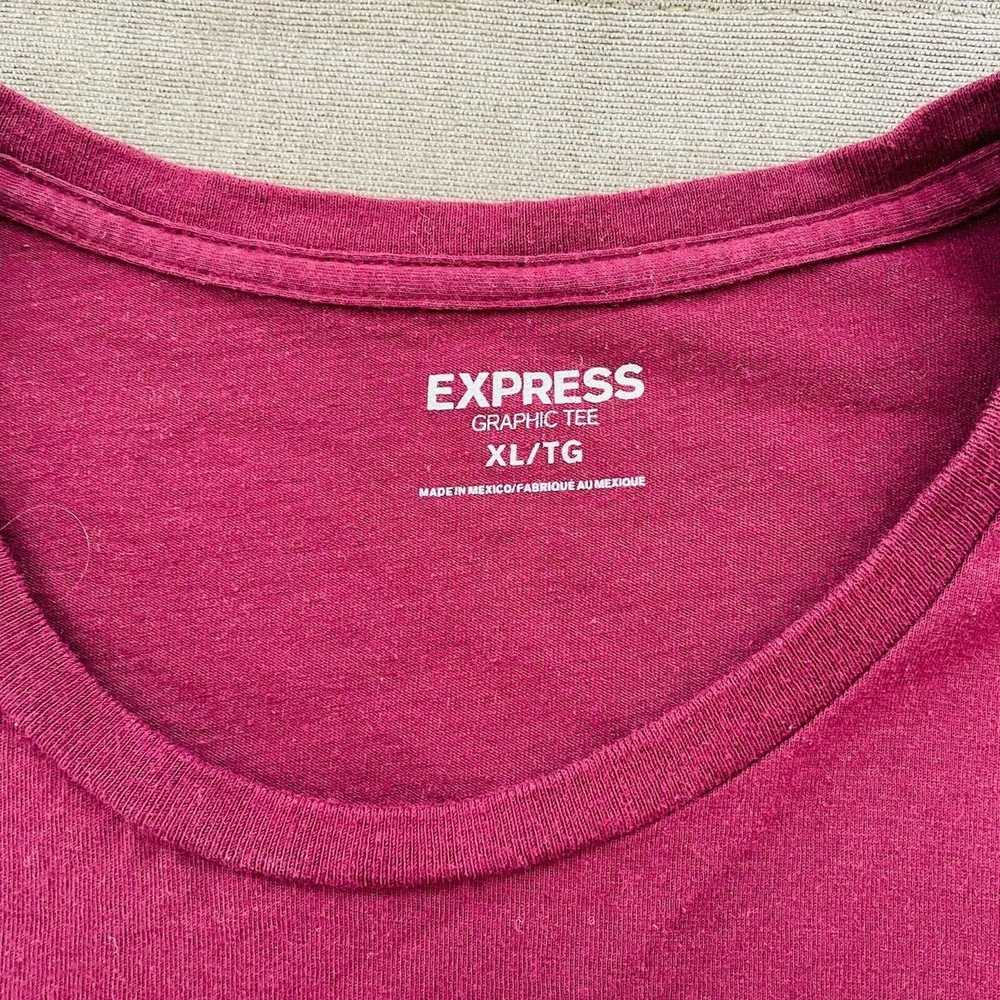 Express Express NYC E 18 Graphic Tee Red Cotton M… - image 3
