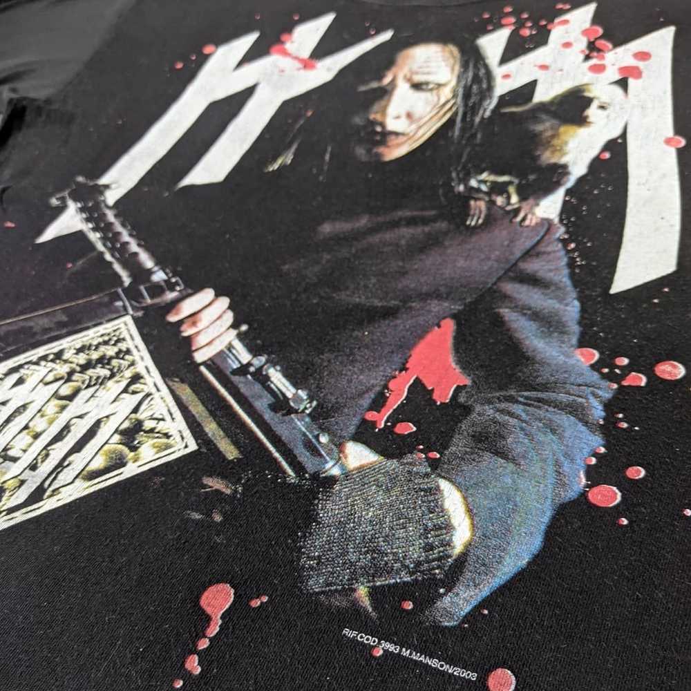 Marilyn Manson × Rock Tees × Vintage 2003 Marilyn… - image 5