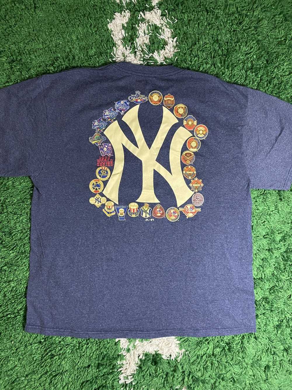 Rare New York Yankees Size 54 #42 Button Up Black Jersey by Majestic