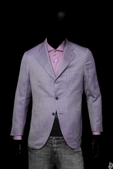 Isaia 8850$ Isaia Blazer Cashmere and Silk Purple 