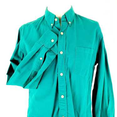 J.Crew J. Crew Teal Button Down Medium Collared C… - image 1