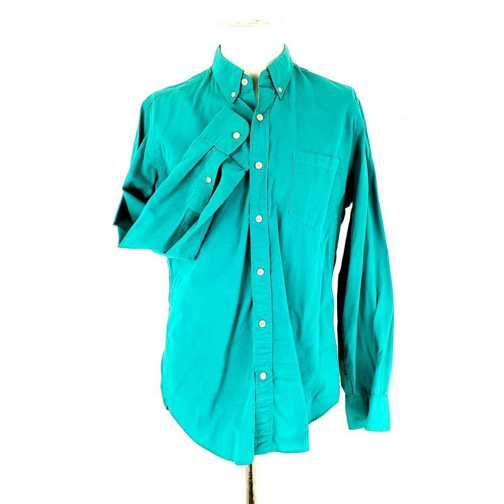 J.Crew J. Crew Teal Button Down Medium Collared C… - image 2