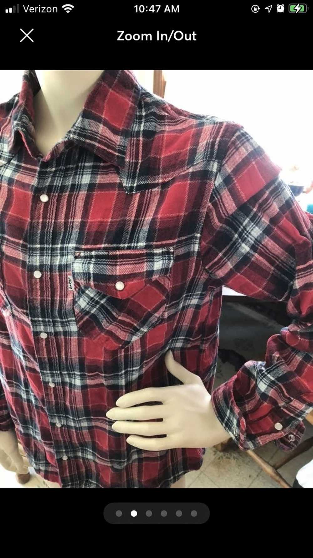 Levi's Red Plaid Flannel - image 2