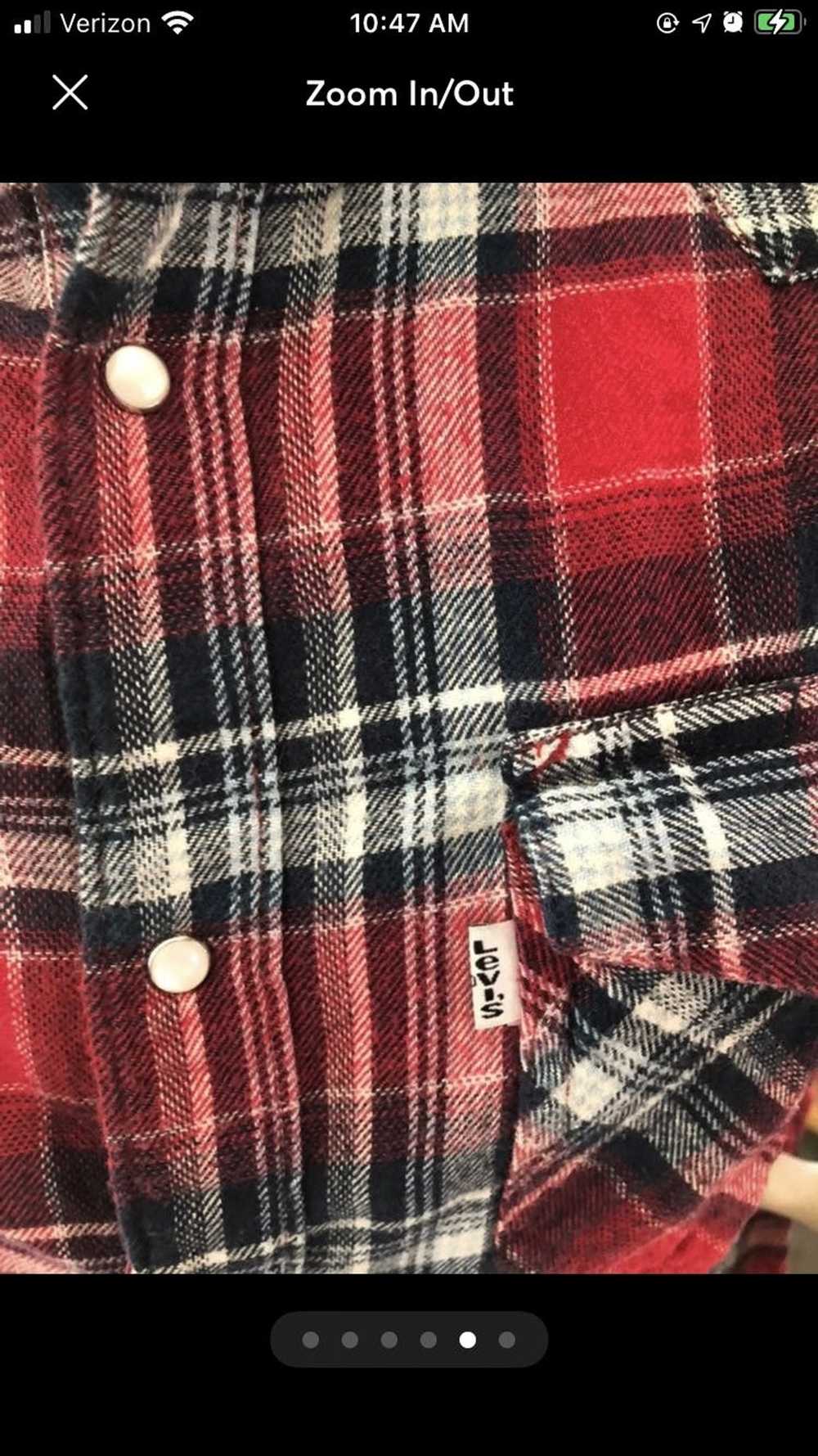 Levi's Red Plaid Flannel - image 4