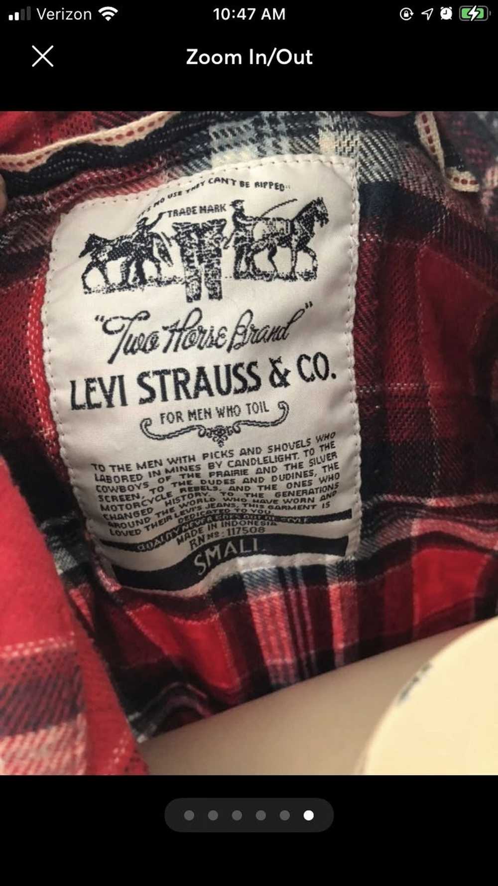 Levi's Red Plaid Flannel - image 6