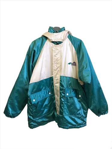 Vintage 80s good Nisseki Racing Team Motorsport Bomber Jacket Green Colour Size Large