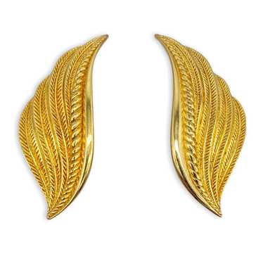 Vibrant Gold-tone Christian Dior Earrings