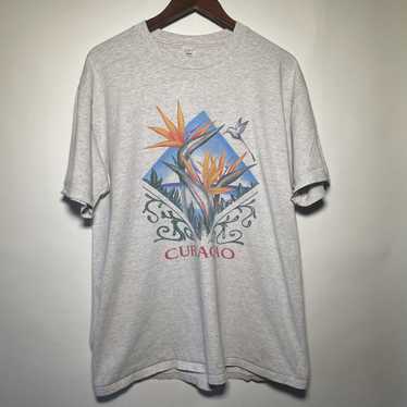 Vintage Tee T Shirt Curacao Caribbean Tropical Fish Beach Size XL Made in USA