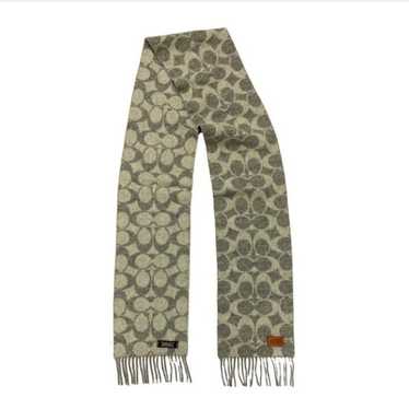 Coach COACH 100% WOOL Monogram Scarf (Made in Sco… - image 1