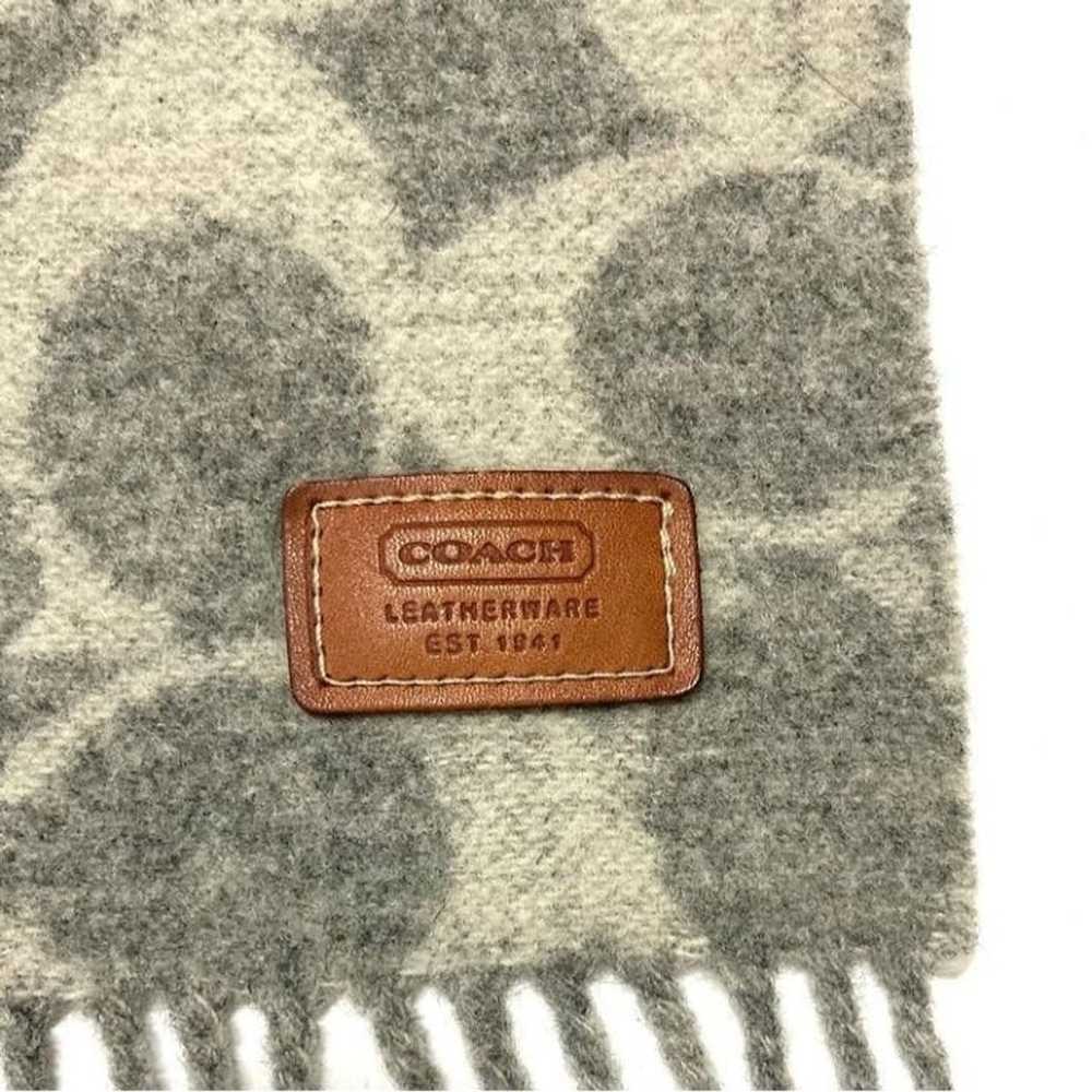 Coach COACH 100% WOOL Monogram Scarf (Made in Sco… - image 2