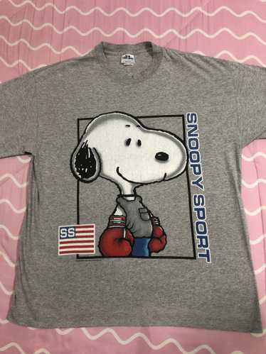 Free shipping.!!! Vintage Snoopy Sport Grey T-Shir