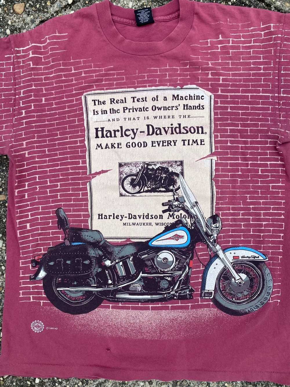 Harley Davidson × Vintage Vintage 90s all over pr… - image 3