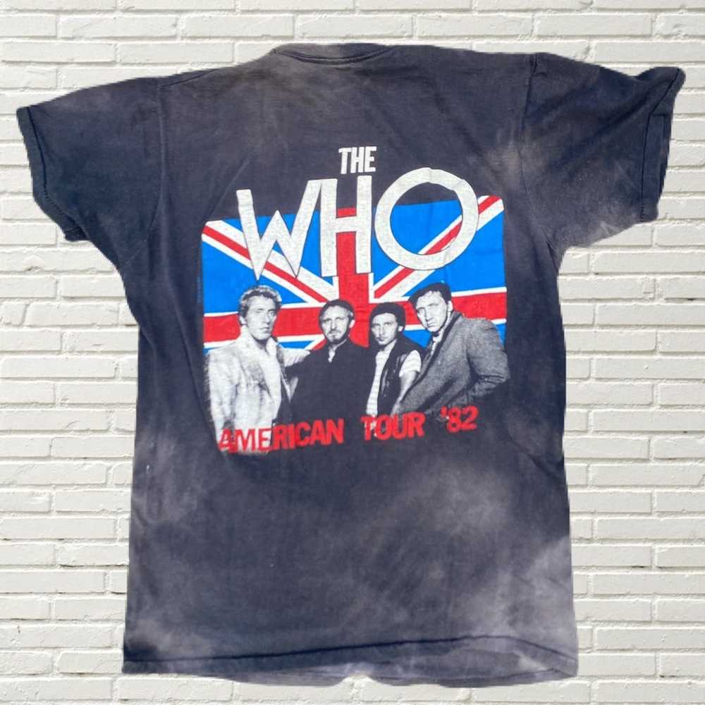 Band Tees × Vintage Vintage 80s 1982 The Who Tour… - image 2