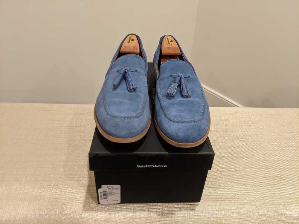 Saks Fifth Avenue Suede Tassel Loafers - image 1