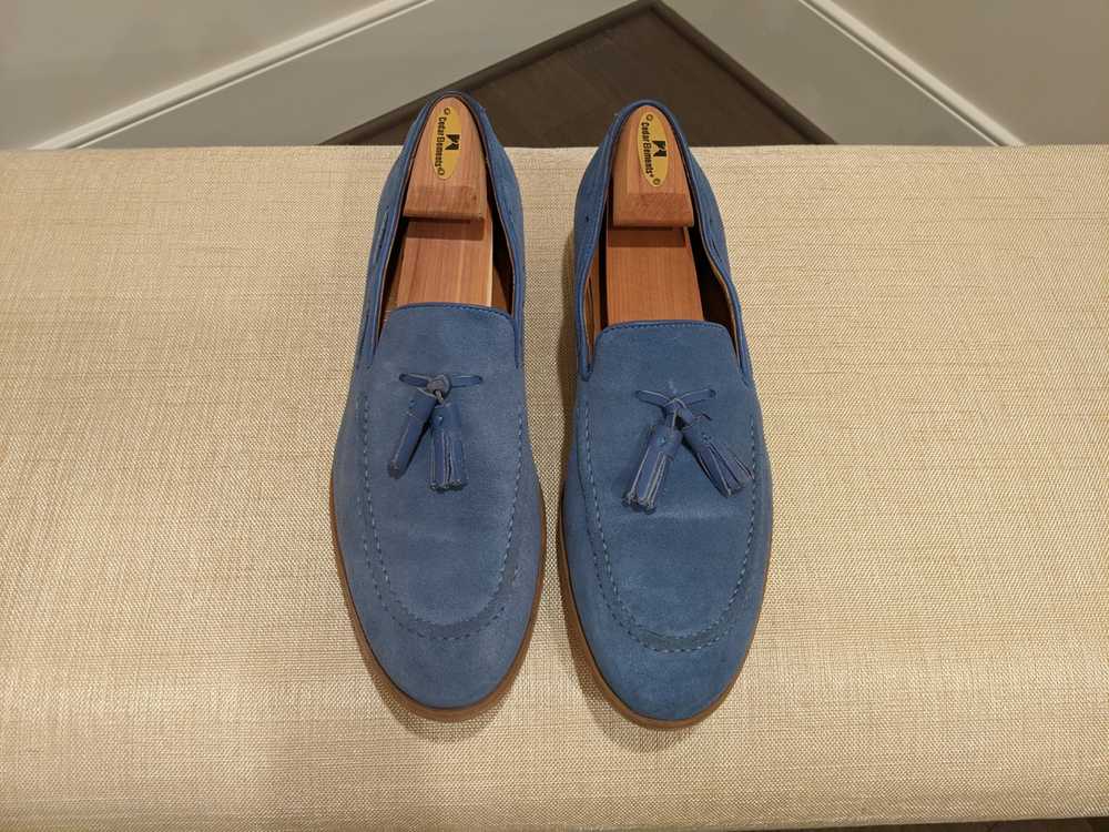 Saks Fifth Avenue Suede Tassel Loafers - image 2