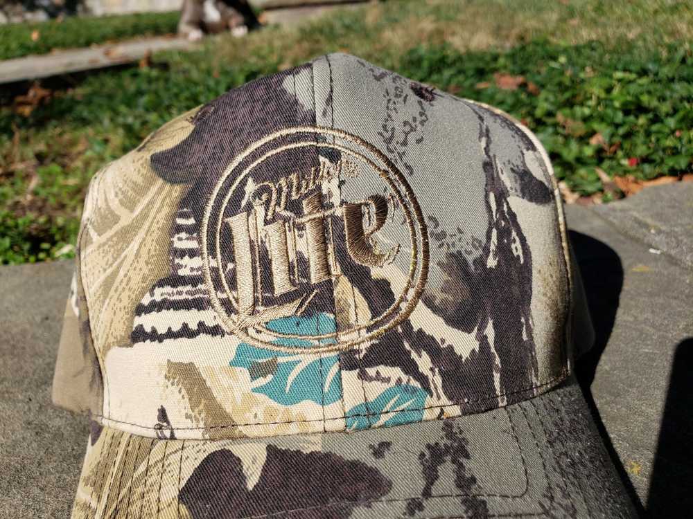 Vintage Vintage 1990s Miller Lite Camo Snapback H… - image 2