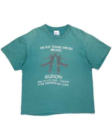 Vintage 90's Faded Green “Illusions” Tee