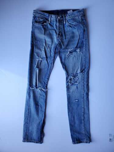 MNML MNML M36 Denim Blue Zipper Pants - image 1
