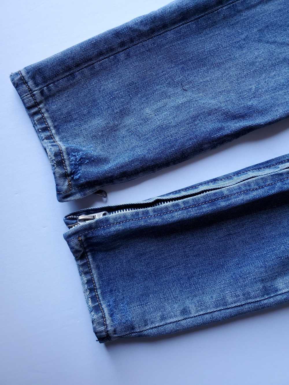 MNML MNML M36 Denim Blue Zipper Pants - image 3