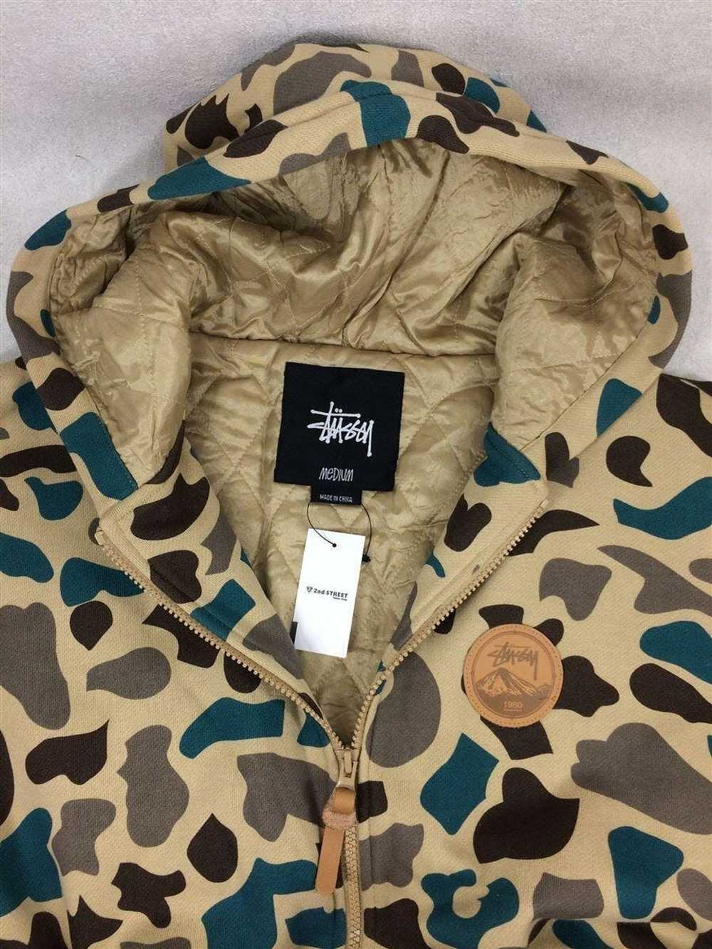 Stussy Quilted Lined Camouflage Zip Hoodie - image 3