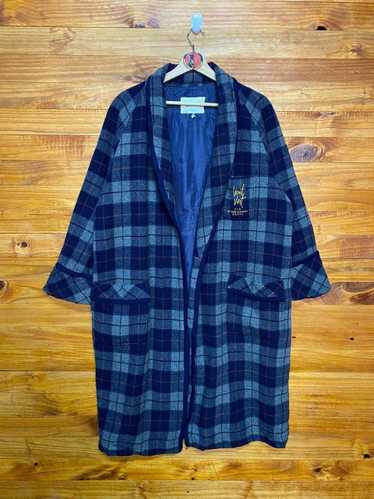 Vintage Vent vent pierre balmain plaid wool robe