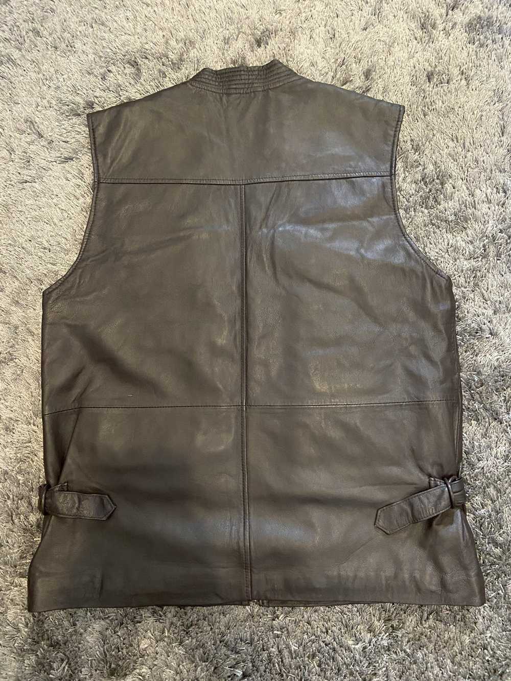 Vintage Irvine Park Leather Vest - image 2