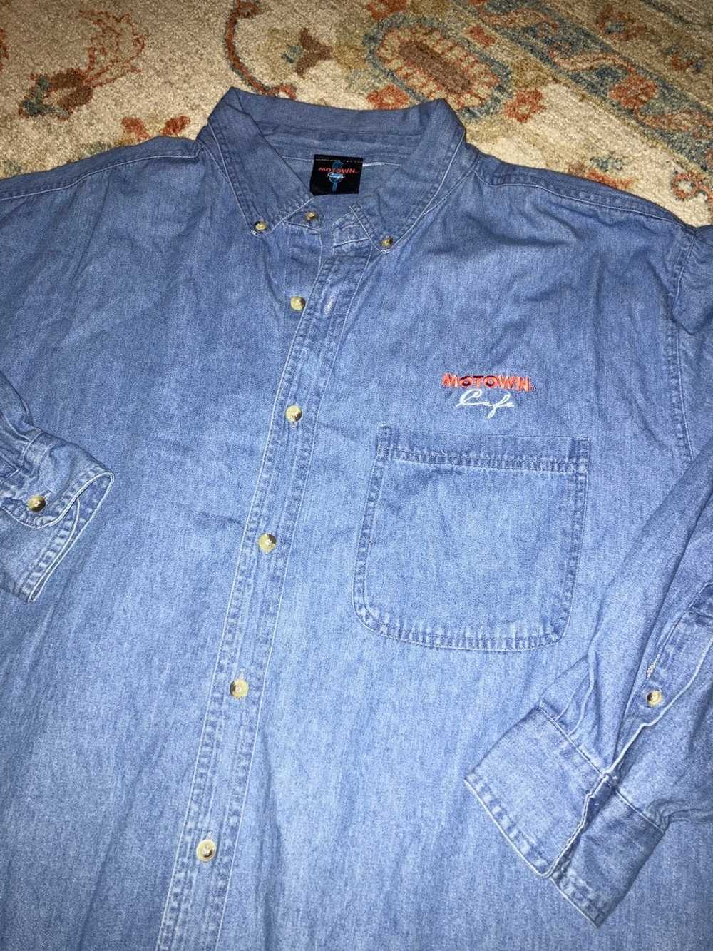 Vintage VTG 90s MOTOWN Cafe Las Vegas Blue Denim … - image 2