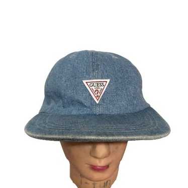 Guess × Vintage Vintage Guess Denim Cap Hat Strap… - image 1