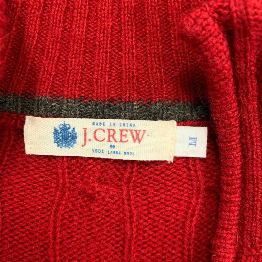 J.Crew J. Crew Men's Medium Red 100% Lambs Wool C… - image 9