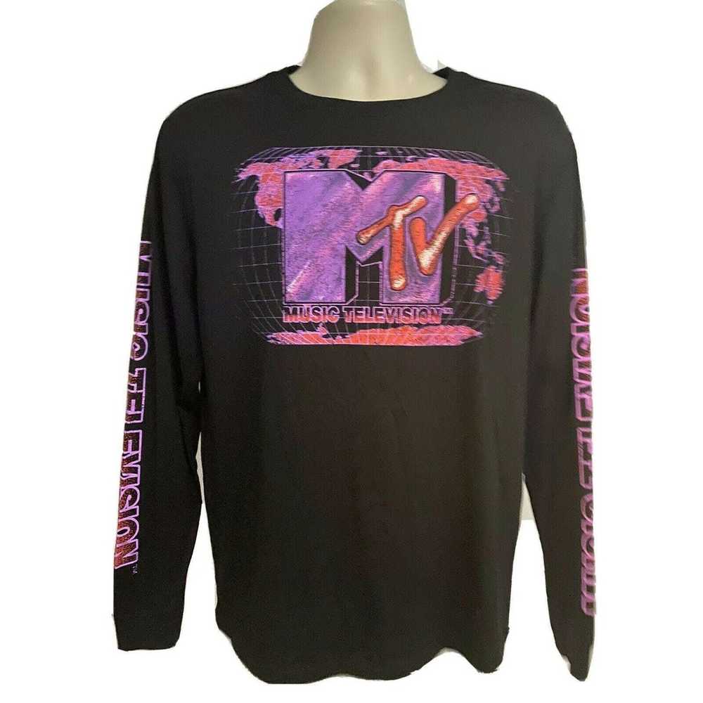 Mtv MTV Music Television Retro Black Double Graph… - image 1