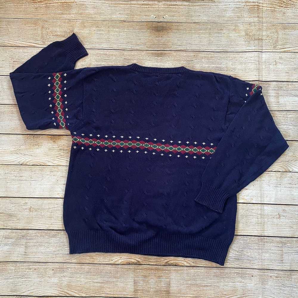 Vintage Vintage 100% Cotton knitted Crewneck swea… - image 2