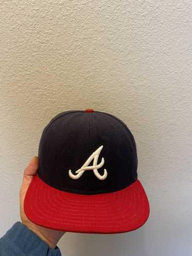 Atlanta Braves Cream Two Tone Ivory A Ma Maniere New Era Exclusive Fitted 7  1/4