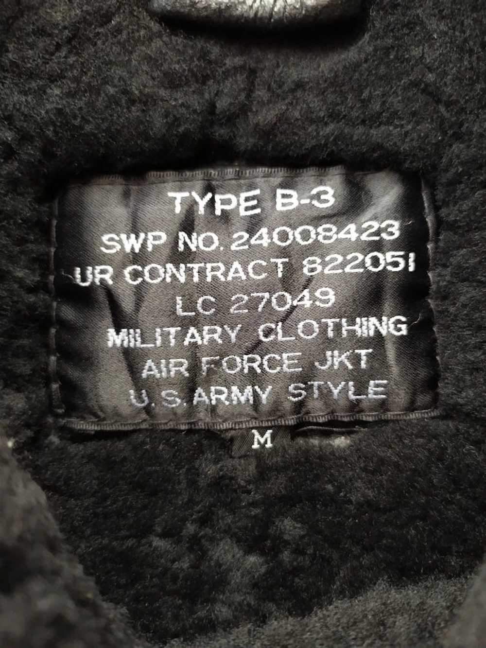 B 3 × Leather Jacket × Military MILITARY CLOTHING… - image 2