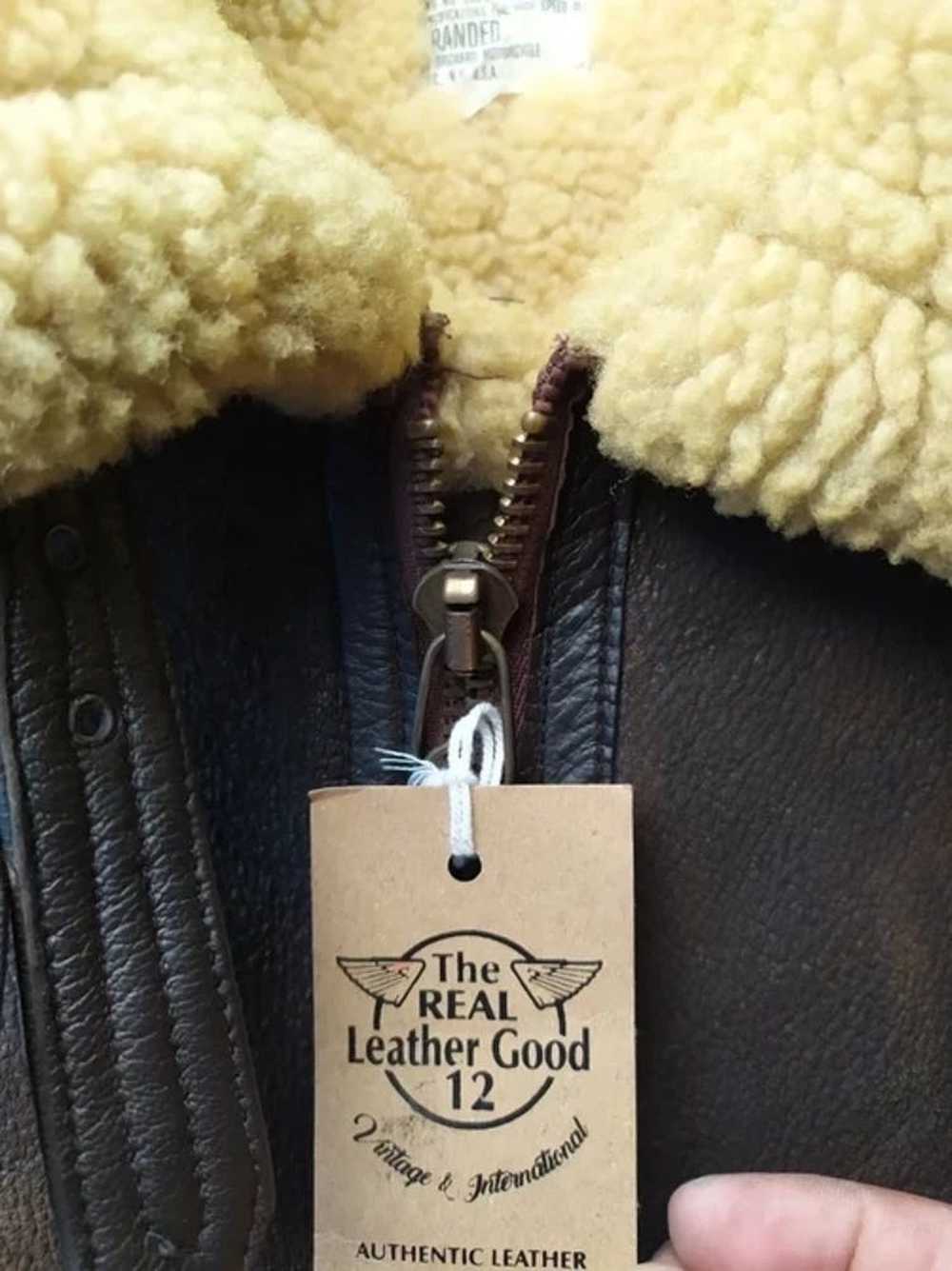 B 3 × Branded Leather × Leather Jacket ORCHARD MO… - image 5
