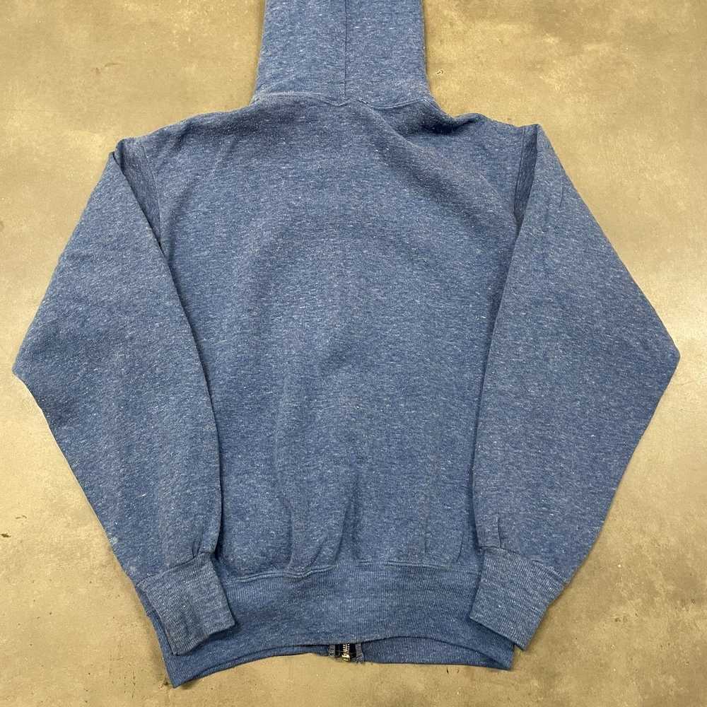 Vintage 70s Faded Blue Montgomery Ward Full Zip H… - image 9