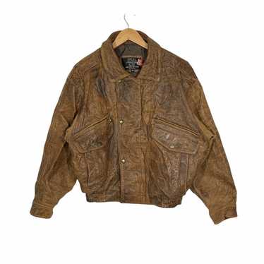 Leather Jacket × Vintage RARE!! VINTAGE AVIREX TY… - image 1