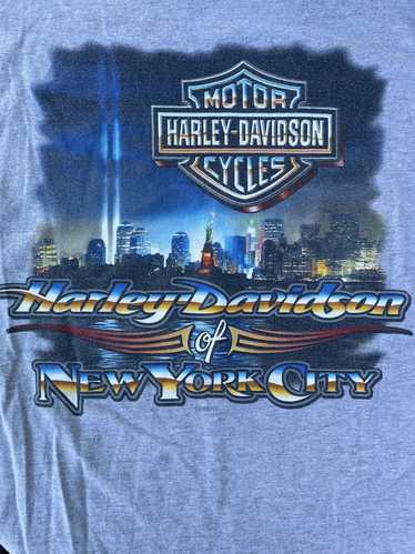 Vintage 1998 Harley Davidson Iron Block Adams Center New York T-Shirt