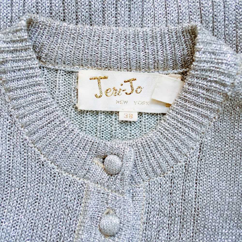 1960s Jeri-Jo silver lurex ribbed sweater - image 4