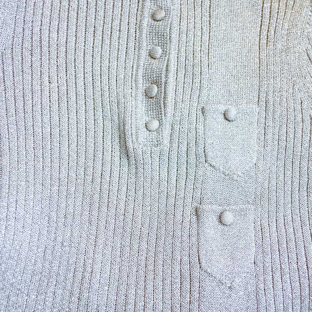 1960s Jeri-Jo silver lurex ribbed sweater - image 5
