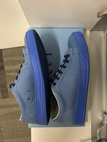 Lanvin Lanvin sky blue low-top nubuck calfskin sne