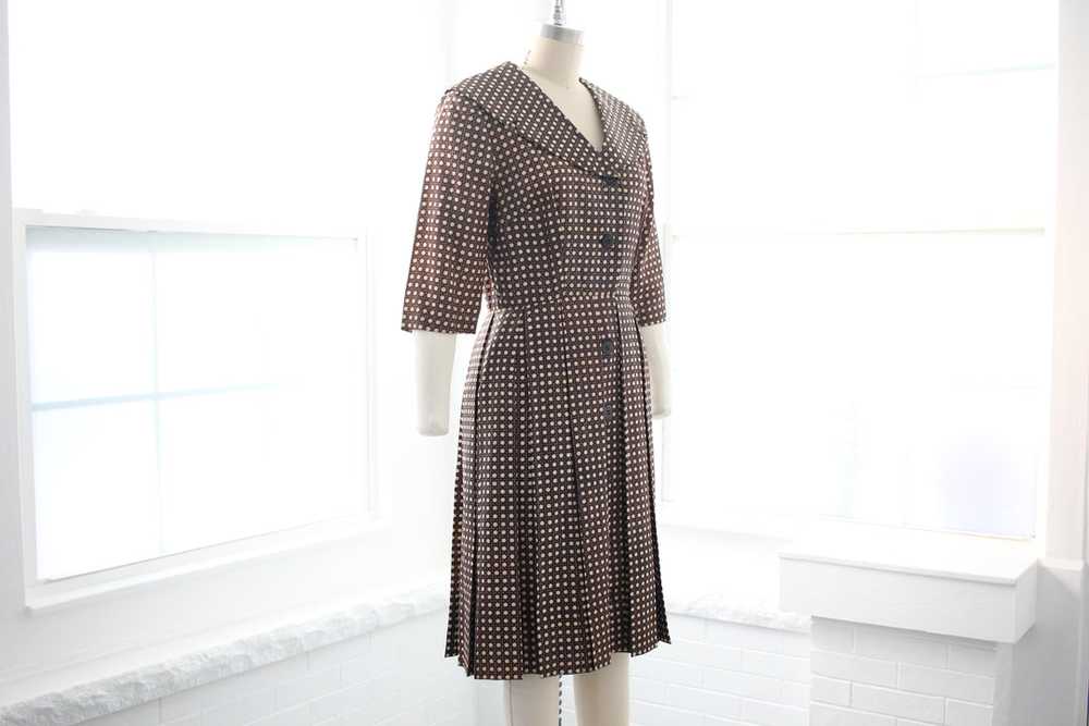 40s Plaid Shirtwaist Dress - image 2