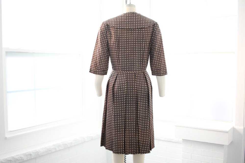 40s Plaid Shirtwaist Dress - image 4