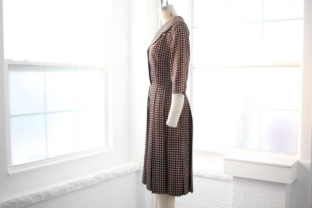 40s Plaid Shirtwaist Dress - image 5